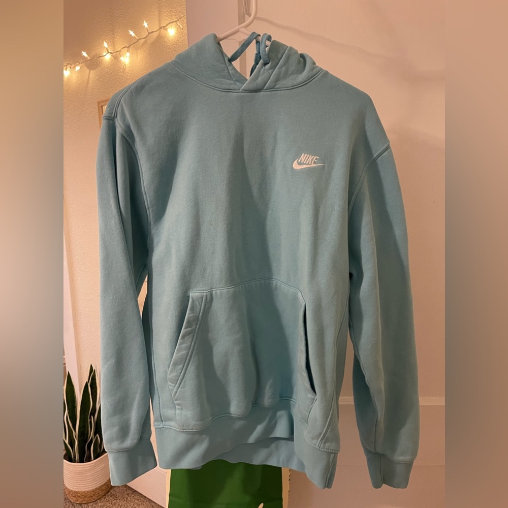 light blue nike hoodie